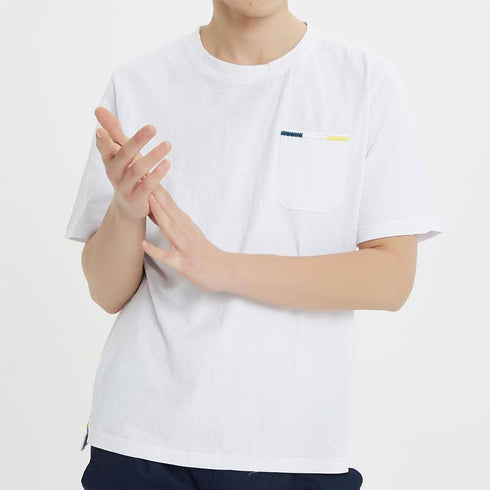 Boysnextdoor 白色拼接口袋T-Shirt